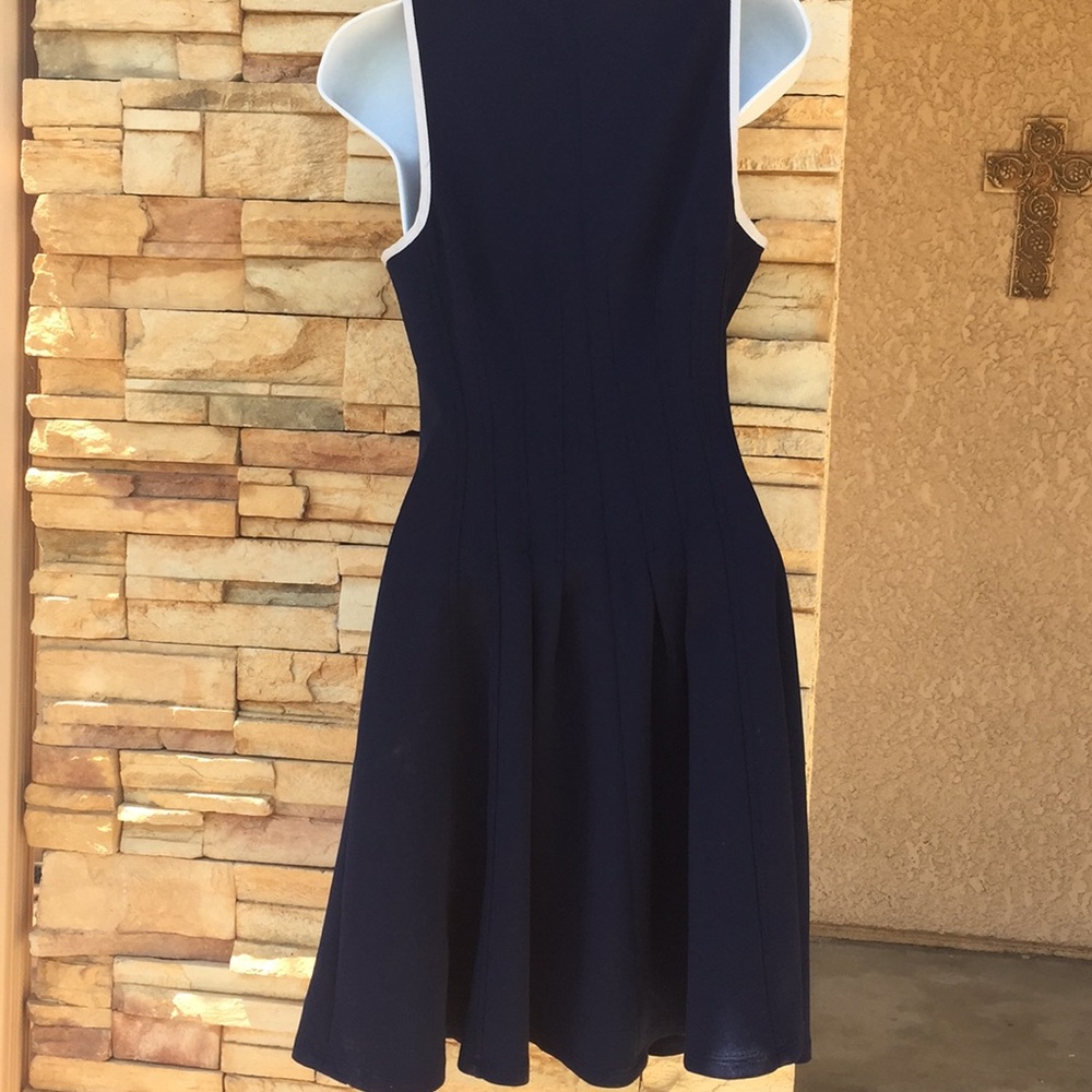 Betsey Johnson size 4 Navy blue and white - Picture 2 of 5
